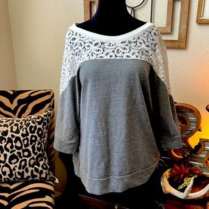 Sweatshirt with Lace